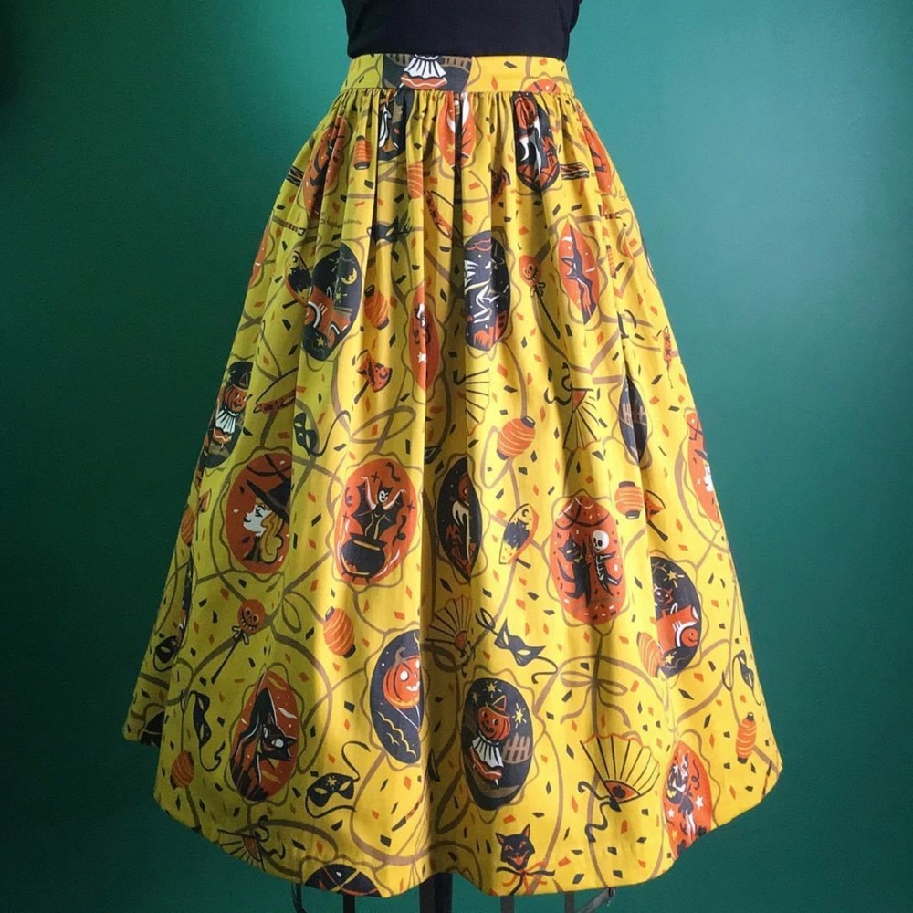 Kitschy Witch Spellbound Halloween frolic skirt